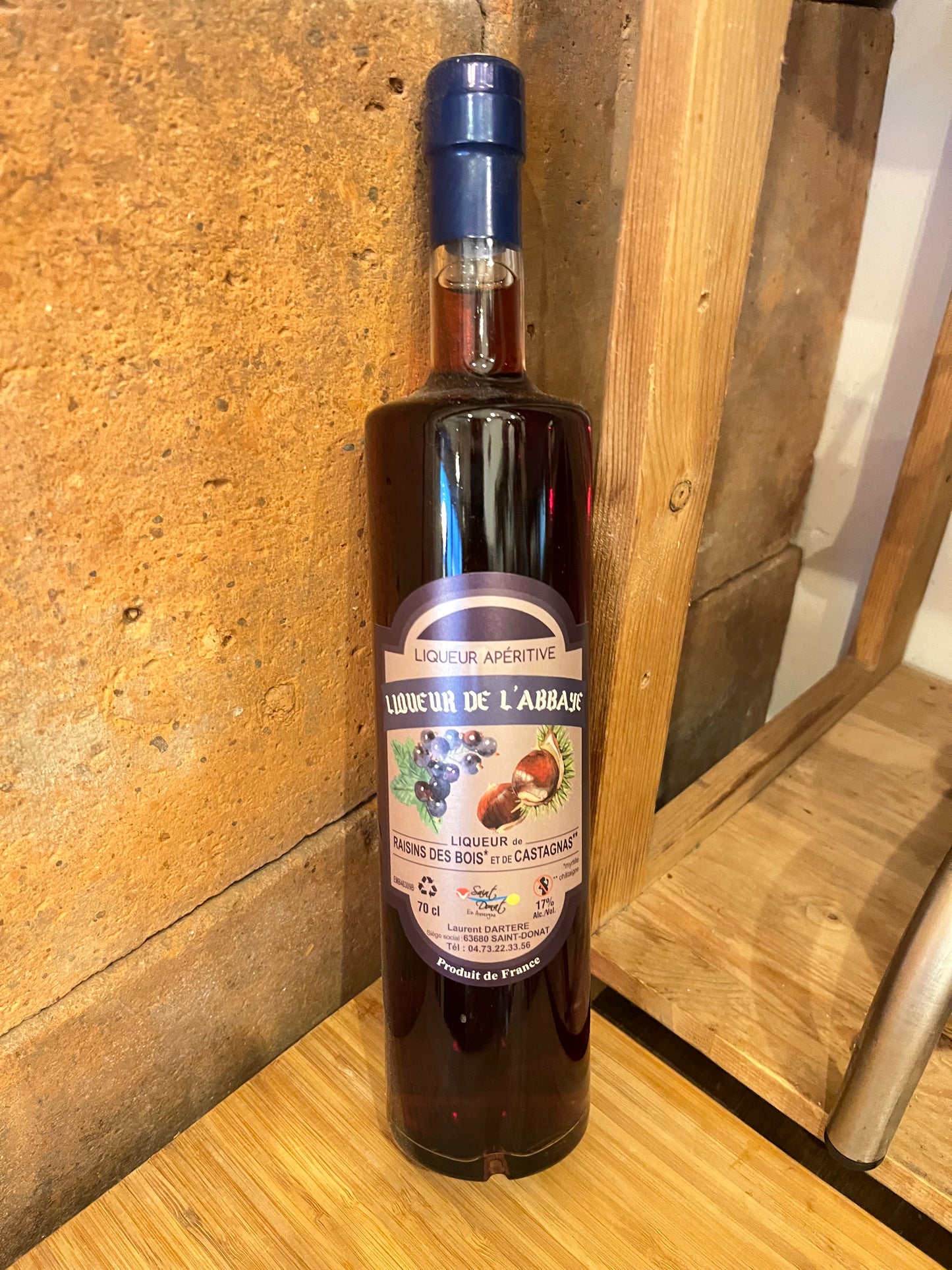 Liqueur De L’Abbaye, Liqueur de Raisin des bois et de Castagnas, Auvergne