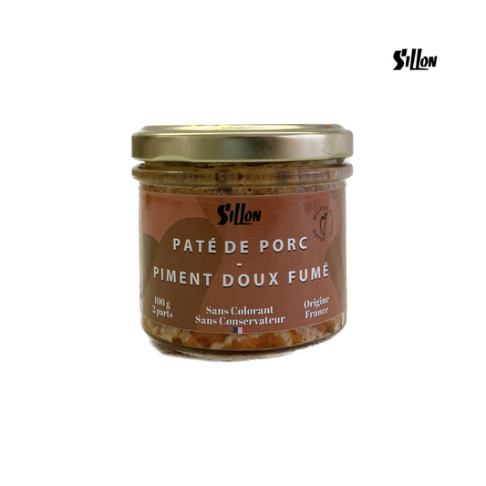 Pâté de Porc Piment Doux Fumé, Sillon, 100g